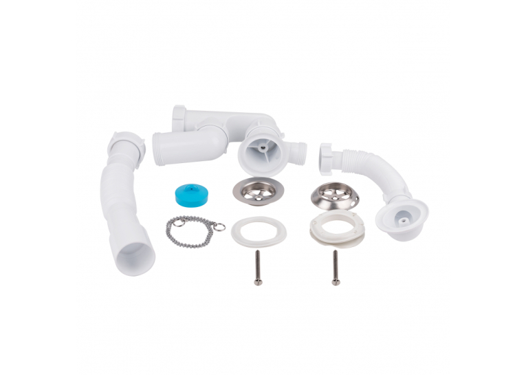 Сифон для ванни Lidz (WHI) 60 03 V002 00 з ревізією (вихід 50 мм) LW01