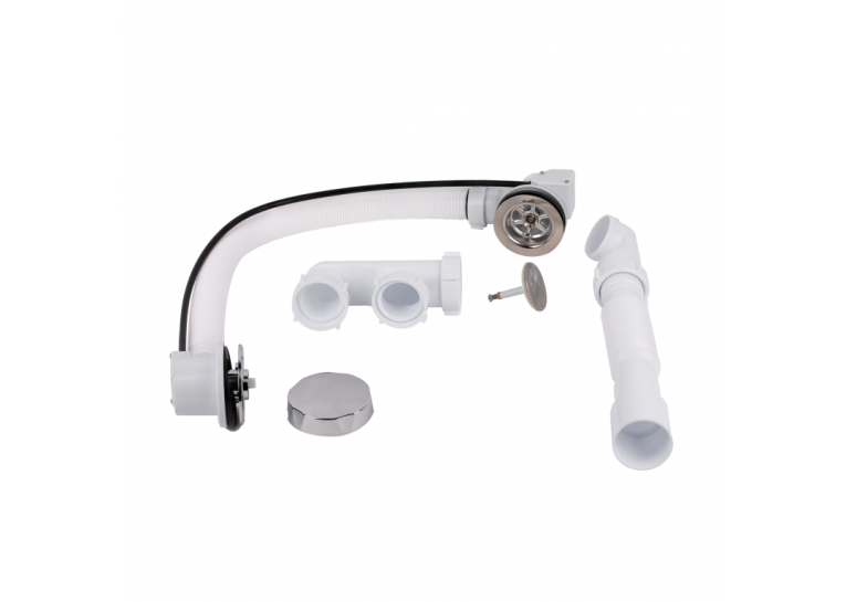  Сифон для ванни Lidz (WHI) 60 03 V002 01 з ревізією (вихід 50 мм) LW03