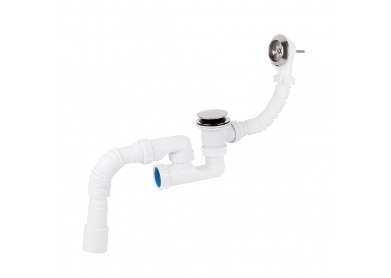 Сифон для ванни Lidz (WHI) 60 03 V002 02 з ревізією (вихід 50 мм) LW04
