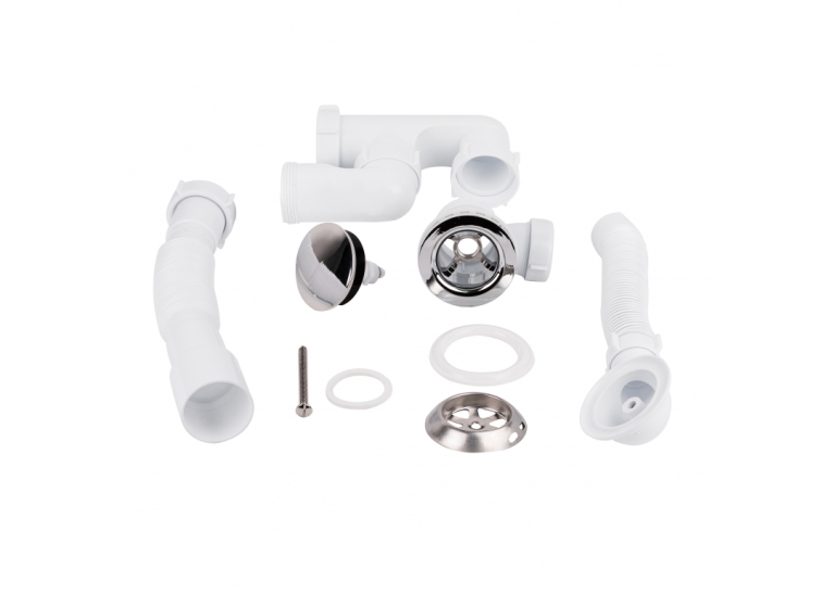  Сифон для ванни Lidz (WHI) 60 03 V002 02 з ревізією (вихід 50 мм) LW04