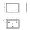 Зеркало Qtap Leo 100x70 с LED-подсветкой QT1178141870100W