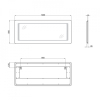 Зеркало Qtap Leo 120x50 с LED-подсветкой QT117814276080W