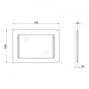Зеркало Qtap Leo 50x70 с LED-подсветкой, Reverse QT117812086080W