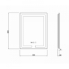  Дзеркало Qtap Mideya 50x80 (DC-F936) з LED-підсвічуванням та антизапітнінням QT2078F936W