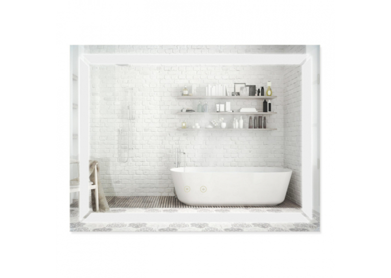 Зеркало Qtap Mideya 80x60 (DC-B605) с LED-подсветкой и антизапотеванием QT2078B605W