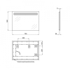 Зеркало Qtap Mideya Modern 50x70 с LED-подсветкой, Reverse QT207814145070W