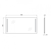 Зеркало Qtap Mideya New 120x60 с LED-подсветкой QT20783502W
