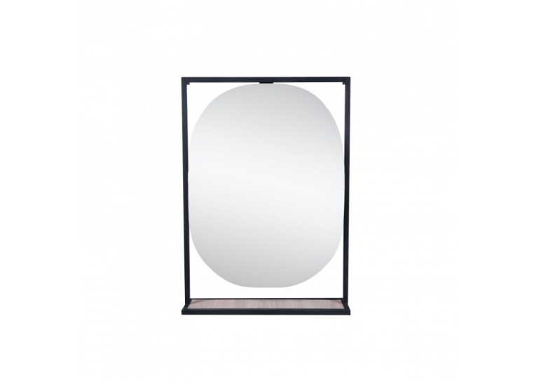  Дзеркало Qtap Taurus 60х85 Black/Whitish oak з LED-підсвічуванням QT2478ZP600BWO