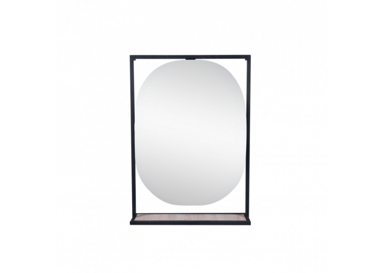  Дзеркало Qtap Taurus 60х85 Black/Whitish oak з LED-підсвічуванням QT2478ZP600BWO