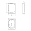  Дзеркало Qtap Taurus 60х85 Black/Whitish oak з LED-підсвічуванням QT2478ZP600BWO