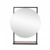 Зеркало Qtap Taurus 70х85 Black/Whitish oak с LED-подсветкой QT2478ZP700BWO