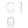 Зеркало Qtap Taurus 70х85 Black/Whitish oak с LED-подсветкой QT2478ZP700BWO