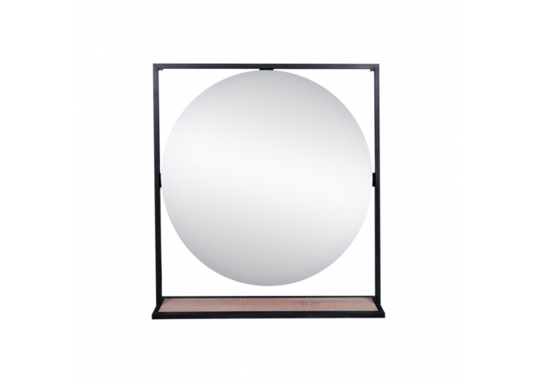  Дзеркало Qtap Taurus 80х85 Black/Whitish oak з LED-підсвічуванням QT2478ZP800BWO
