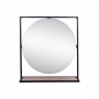 Зеркало Qtap Taurus 80х85 Black/Whitish oak с LED-подсветкой QT2478ZP800BWO