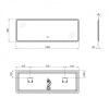 Зеркало Qtap Tern 140x50 с LED-подсветкой QT1778142750140W