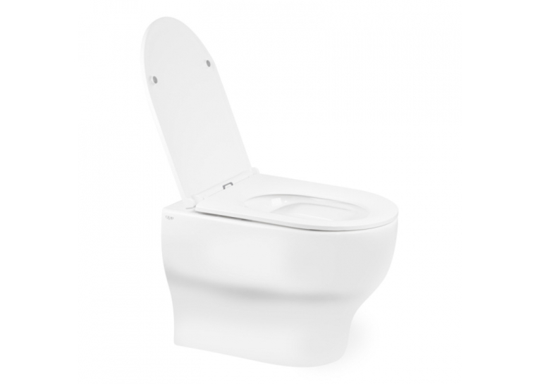 Унітаз підвісний Qtap Aries безободковий з сидінням Soft-close QT0333063ERW