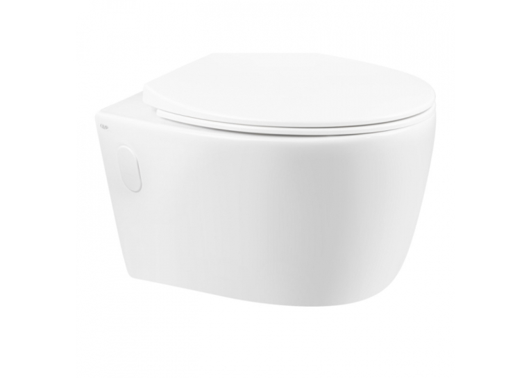 Унитаз подвесной Qtap Leo безободковый с сиденьем Soft-close QT11331002ERW