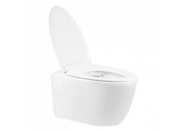 Унитаз подвесной Qtap Leo безободковый с сиденьем Soft-close QT11331002ERW