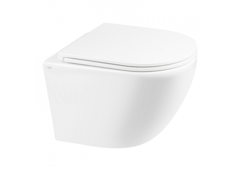 Унитаз подвесной Qtap Robin WHI 2196 безободковый с сидением дюропласт soft-close