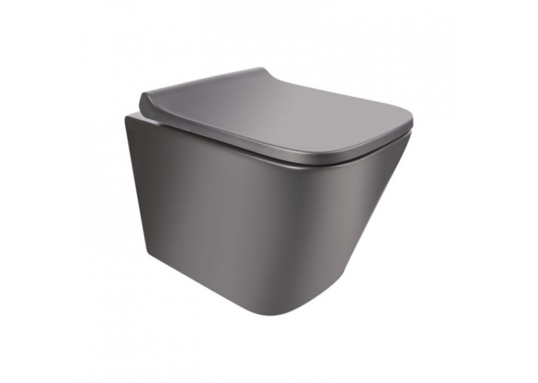 Унитаз подвесной Qtap Tern BLA 1052 безободковый с сидением дюропласт soft-close