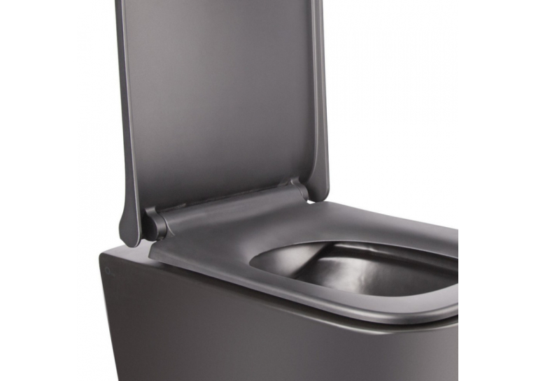  Унітаз підвісний Qtap Tern BLA 1052 безободковий із сидінням дюропласт soft-close