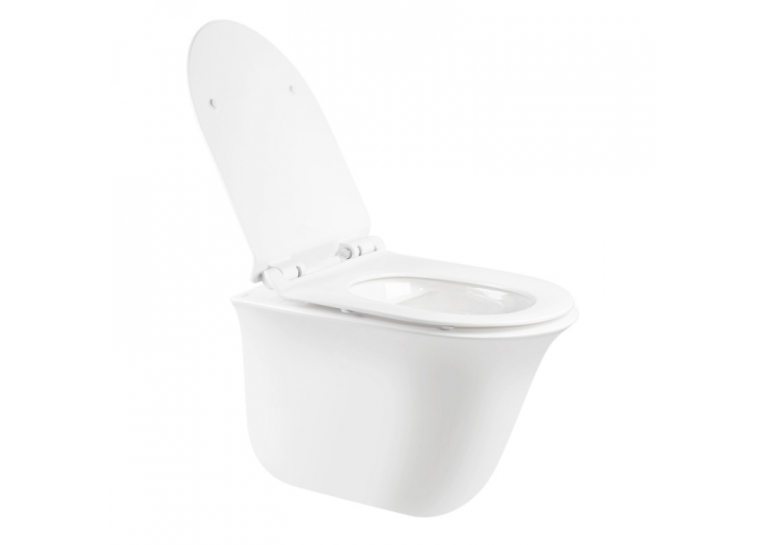 Унитаз подвесной Qtap Virgo безободковый с сиденьем Soft-close QT1833051ERW