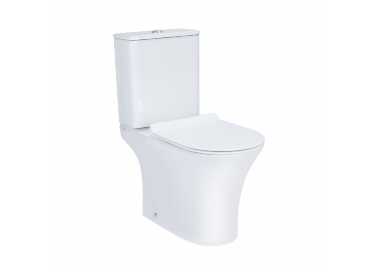  Унітаз-компакт Qtap Presto безободковий з сидінням Soft-close QT24221217AW