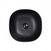  Раковина Qtap Kolibri 41x41x15 Matt black з донним клапаном QT10112144MBMB