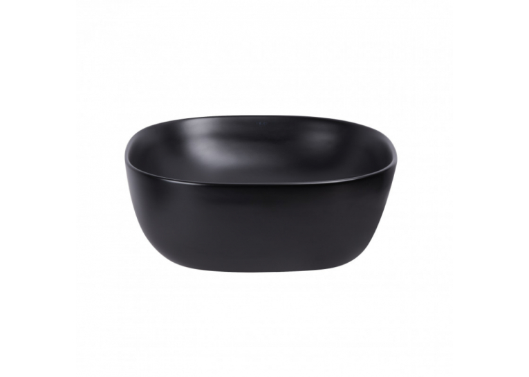  Раковина Qtap Kolibri 41x41x15 Matt black з донним клапаном QT10112144MBMB