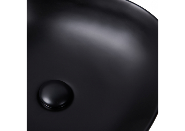  Раковина Qtap Kolibri 41x41x15 Matt black з донним клапаном QT10112144MBMB