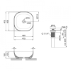  Раковина Qtap Kolibri 41x41x15 Matt black з донним клапаном QT10112144MBMB