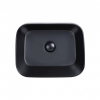  Раковина Qtap Scorpio 45x39x12 Matt black з донним клапаном QT14112242MBMB
