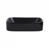  Раковина Qtap Scorpio 45x39x12 Matt black з донним клапаном QT14112242MBMB
