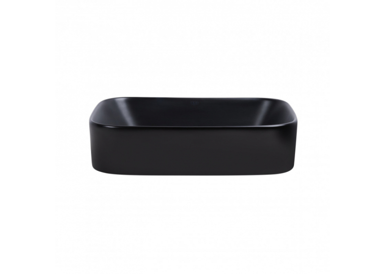  Раковина Qtap Scorpio 45x39x12 Matt black з донним клапаном QT14112242MBMB