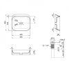  Раковина Qtap Scorpio 45x39x12 Matt black з донним клапаном QT14112242MBMB