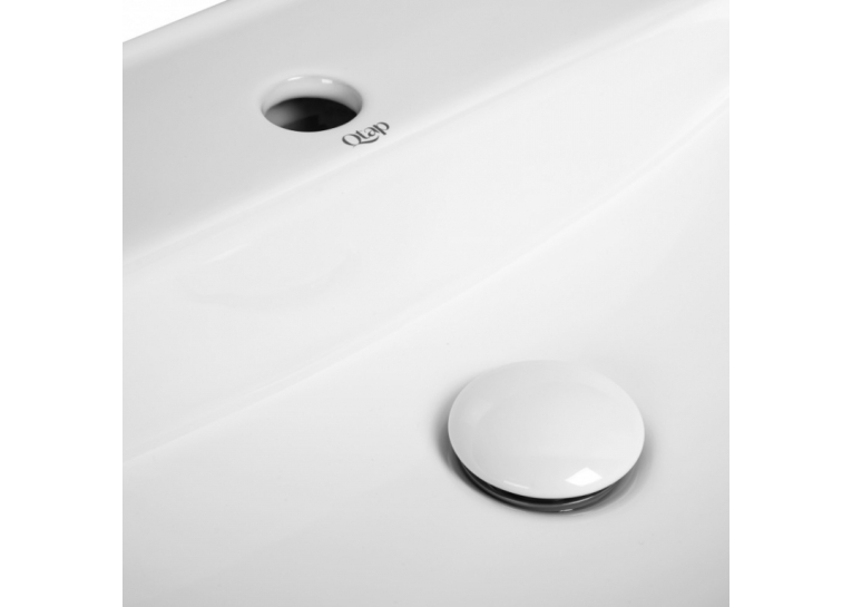Раковина Qtap Scorpio 61x40x12 White с донным клапаном QT14112203W