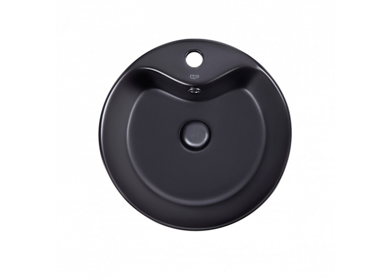  Раковина-чаша Qtap Scorpio 40x40x14 Matt black з донним клапаном QT14113018BMBMB
