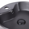  Раковина-чаша Qtap Scorpio 40x40x14 Matt black з донним клапаном QT14113018BMBMB