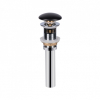  Раковина-чаша Qtap Scorpio 40x40x14 Matt black з донним клапаном QT14113018BMBMB