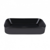  Раковина-чаша Qtap Scorpio 55x39x12 Matt black з донним клапаном QT14112243MB