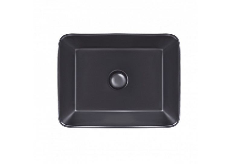  Раковина-чаша Qtap Tern 47,5x37x14 Matt black з донним клапаном QT172074MBMB