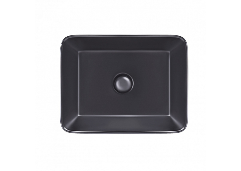  Раковина-чаша Qtap Tern 47,5x37x14 Matt black з донним клапаном QT172074MBMB