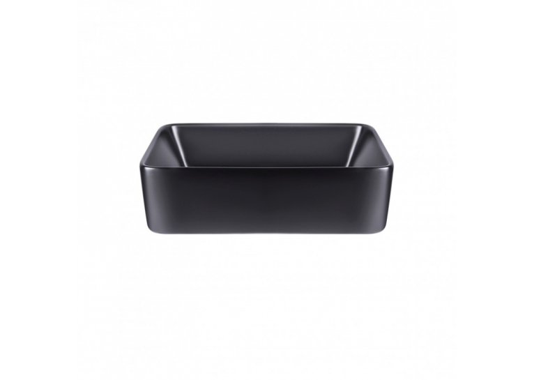  Раковина-чаша Qtap Tern 47,5x37x14 Matt black з донним клапаном QT172074MBMB