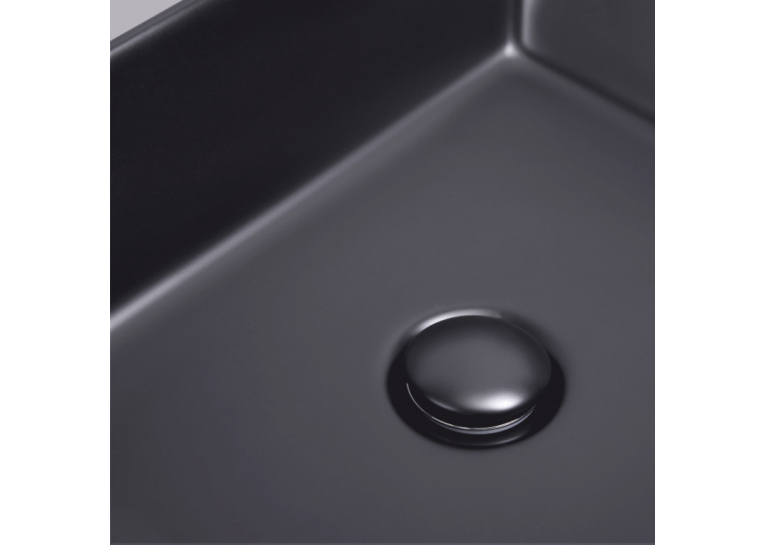  Раковина-чаша Qtap Tern 47,5x37x14 Matt black з донним клапаном QT172074MBMB