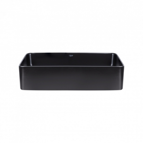 Раковина-чаша Qtap Tern 50x35x14, 5 Matt black з донним клапаном QT1711A055MB