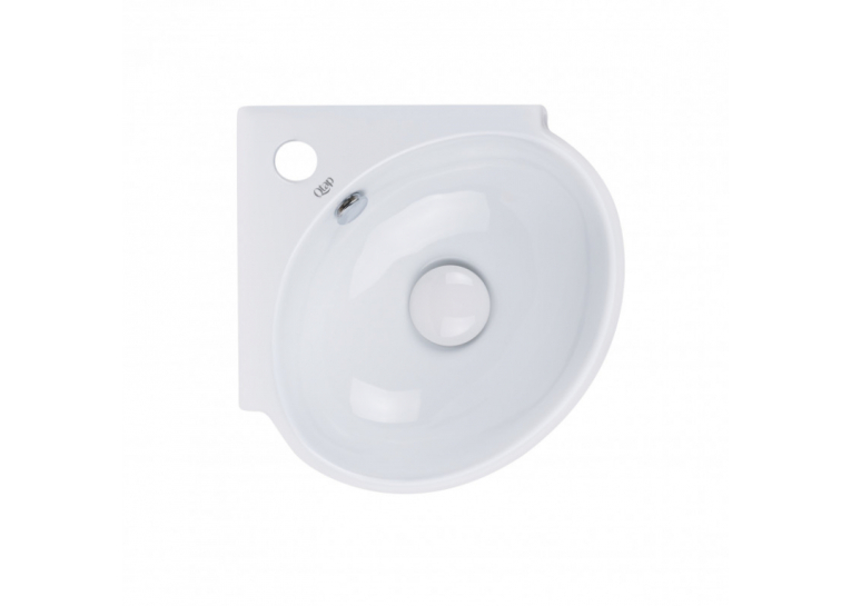  Раковина Qtap Leo 39x36,5x13 White з донним клапаном QT11115010W