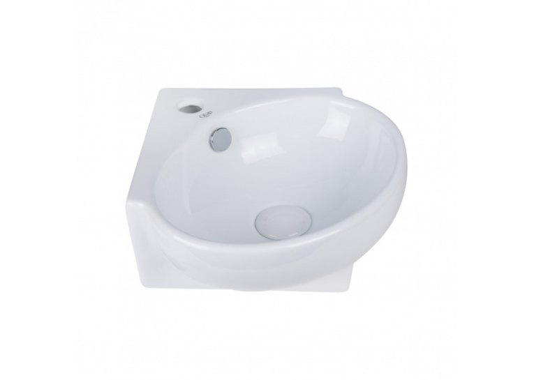  Раковина Qtap Leo 39x36,5x13 White з донним клапаном QT11115010W
