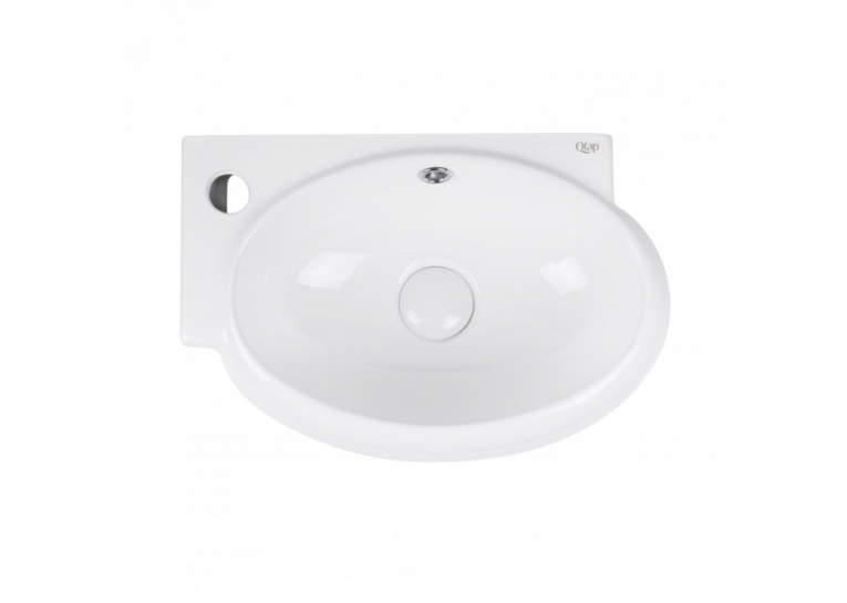  Раковина Qtap Leo 43x29x14 White з донним клапаном QT11115011LW