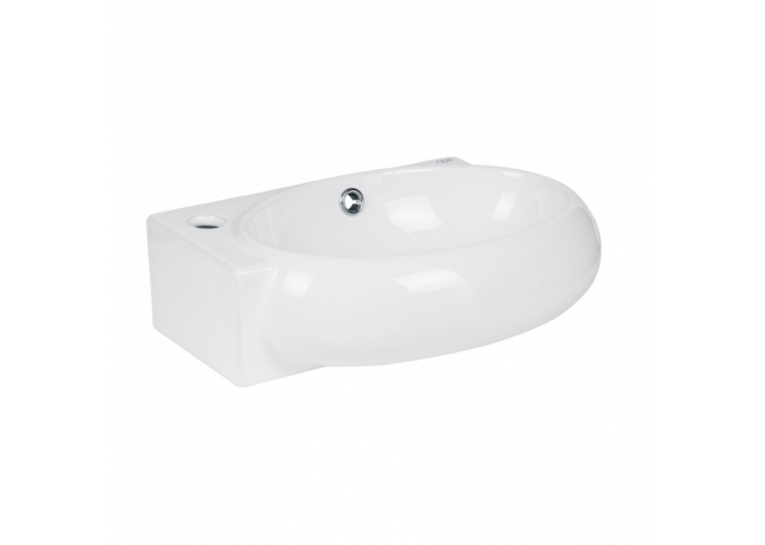  Раковина Qtap Leo 43x29x14 White з донним клапаном QT11115011LW