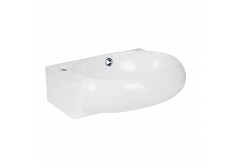  Раковина Qtap Leo 43x29x14 White з донним клапаном QT11115011LW